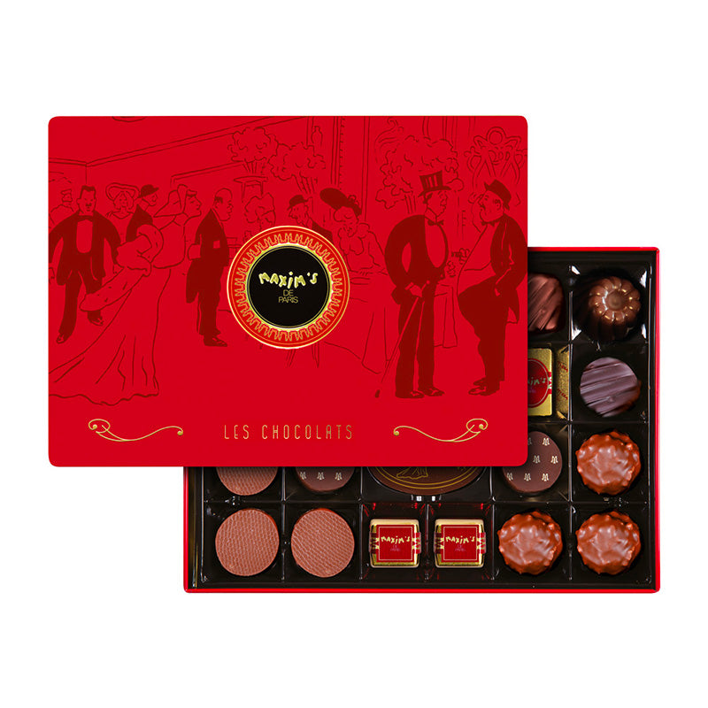 Coffret en métal 22 chocolats assortis Maxim's