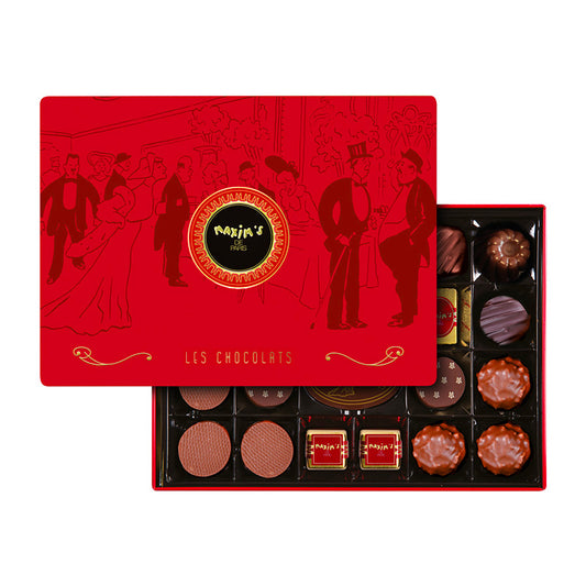 Coffret en métal 22 chocolats assortis Maxim's