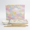 Coffret sushi 6 pièces porcelaine Kawaii animals Tokyo Design