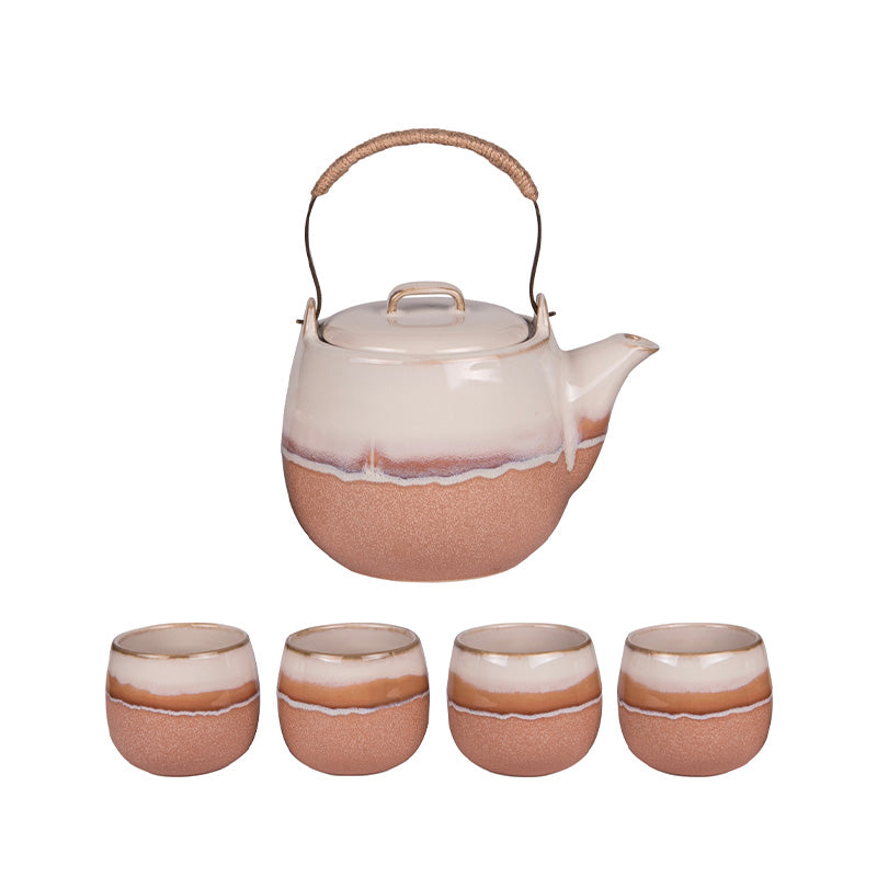 Coffret théière 0,8L et 4 gobelets Sand Table Passion