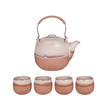 Coffret théière 0,8L et 4 gobelets Sand Table Passion