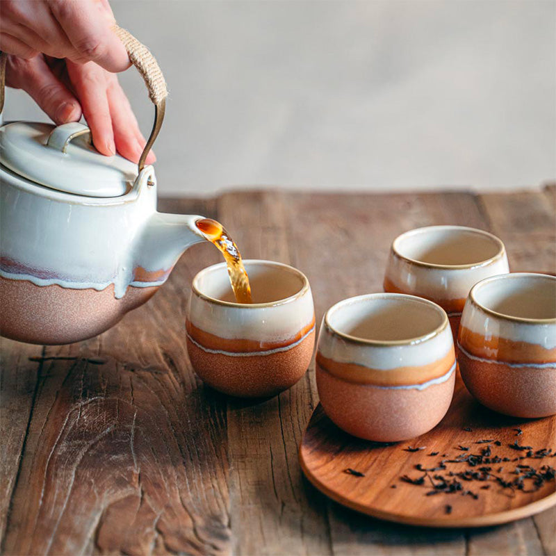 Coffret théière 0,8L et 4 gobelets Sand Table Passion