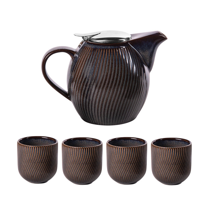 Coffret théière 0,9L et 4 gobelets Mao Table Passion