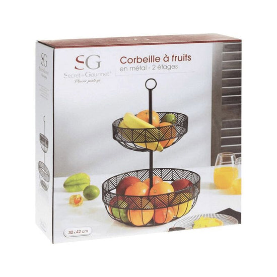 Corbeille à fruits 2 étages
