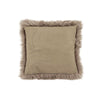 Coussin fourrure synthétique Taupe