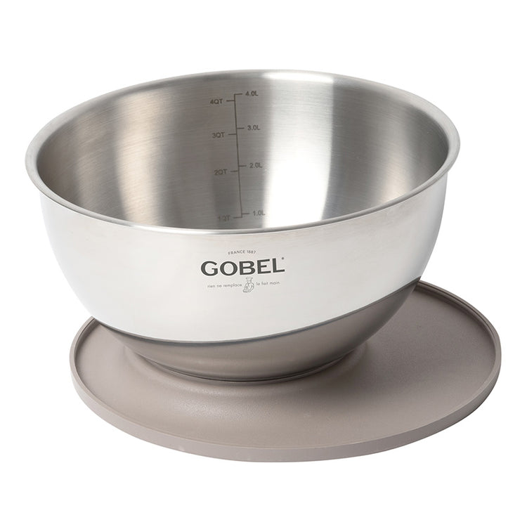 Cul de poule en inox avec couvercle-base 24cm Gobel