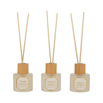 Coffret 3 bouquets parfumés 45ml Blanc Elise Atmosphera