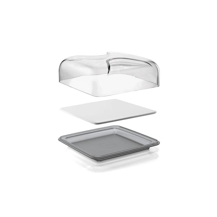 Boite à fromage carrée transparente Guzzini
