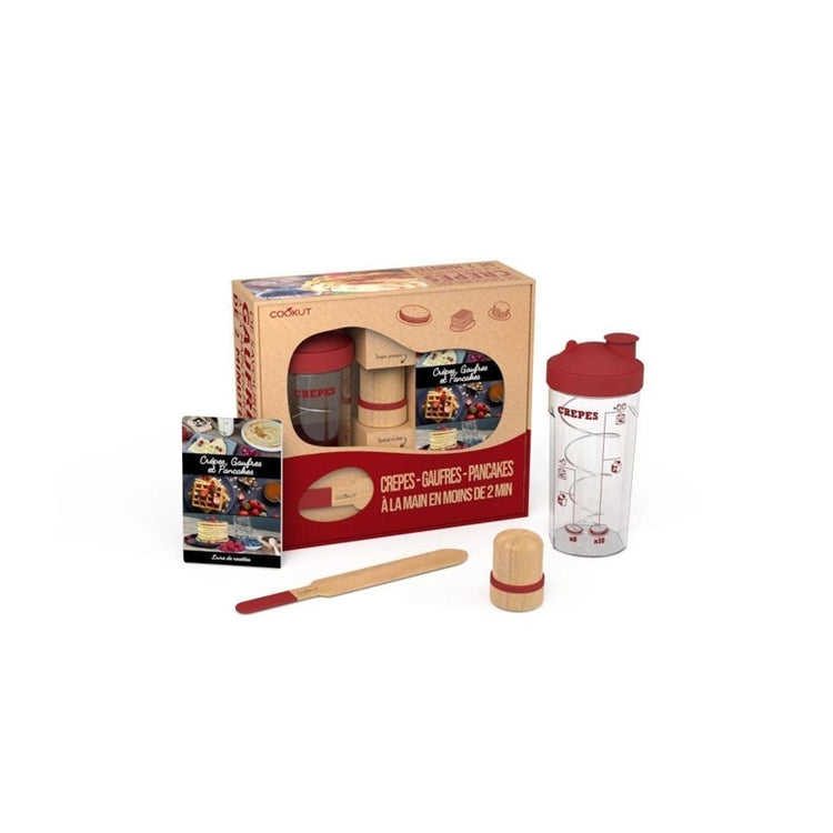 Coffret crêpes pancakes gaufres rouge Miam Factory Cookut