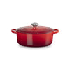 Cocotte ovale en fonte émaillée de 29 cm cerise Le Creuset