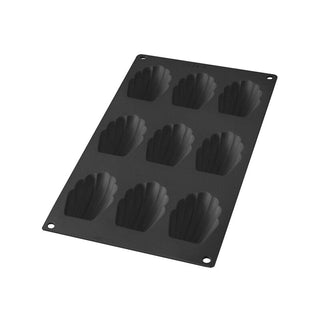 Moule en silicone antiadhésif pour 9 madeleines noir Lékué