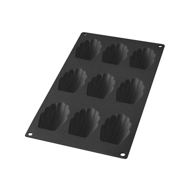 Moule en silicone antiadhésif pour 9 madeleines noir Lékué