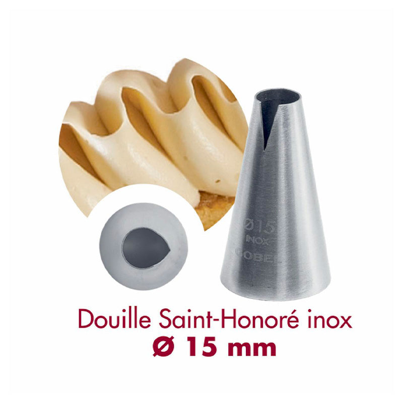 Douille Saint-Honoré inox 15mm Gobel