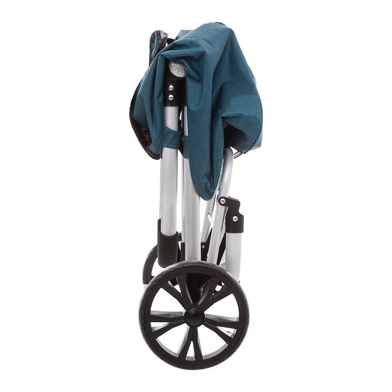 Caddie pliant Du Bruit dans la Cuisine bleu avec châssis en aluminium replié pour un rangement facile