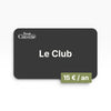 Carte de fidélité Le Club Du Bruit dans la Cuisine grise avec logo et tarif annuel de 15 euros