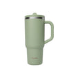 Mug isotherme Du Bruit dans la Cuisine Qwetch 900ml en inox vert tilleul avec anse ergonomique et couvercle
