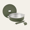 Set sauteuse 28 cm Du Bruit dans la Cuisine La Merveilleuse Cookut vert olive avec couvercle et poignées amovibles