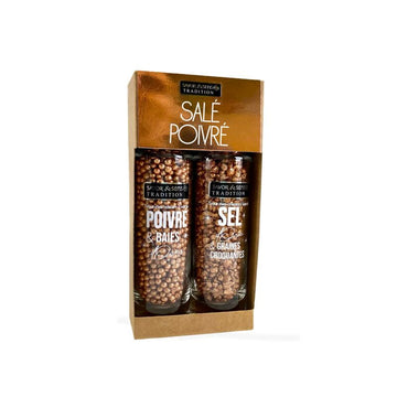 Duo kraft sel et poivre dorés