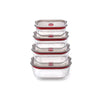Set de 4 boîtes à repas en verre transparent Black et Blum
