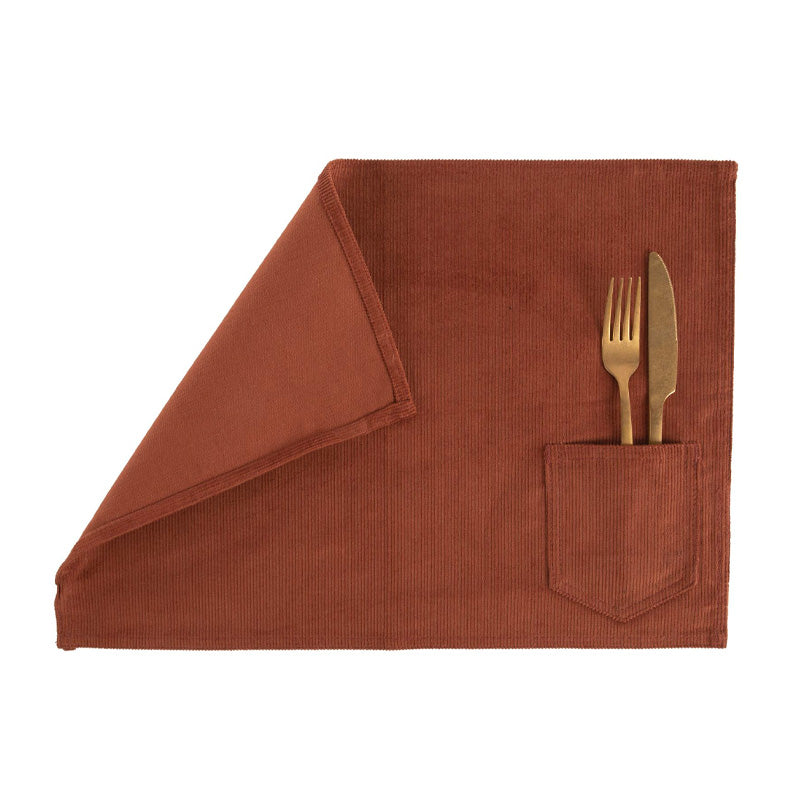 Set de table avec poche 33x45cm Cognac Velmar Tiseco