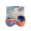 Coffret 4 bols en porcelaine 500 ml Seafood Tokyo Design