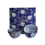Coffret 4 bols en porcelaine 550 ml bleus Tayo Tokyo Design