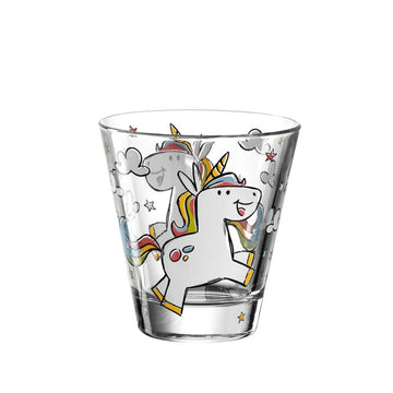 Verre enfant Teqton motif licorne 21 cl Transparent Bambini Leonardo