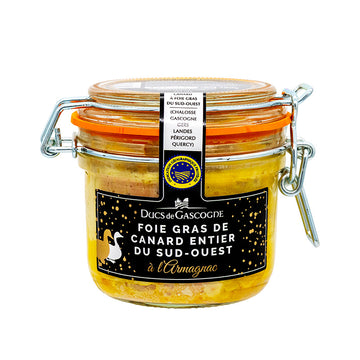Foie gras de canard entier du Sud Ouest à l'armagnac 180g Ducs de Gascogne