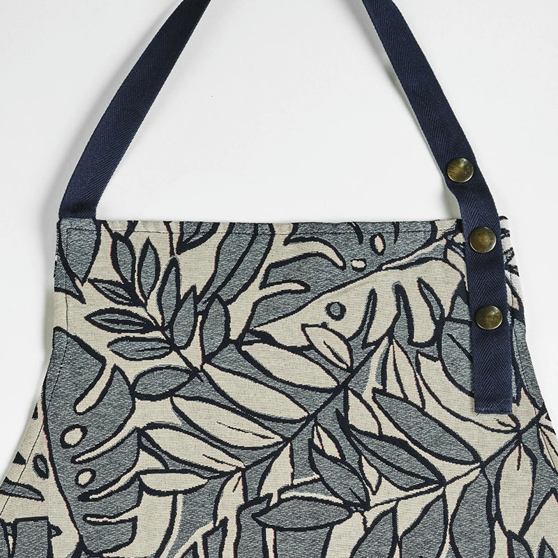 Tablier en coton pour homme Youmi Blue Les Tabliers de Julie Andrieu