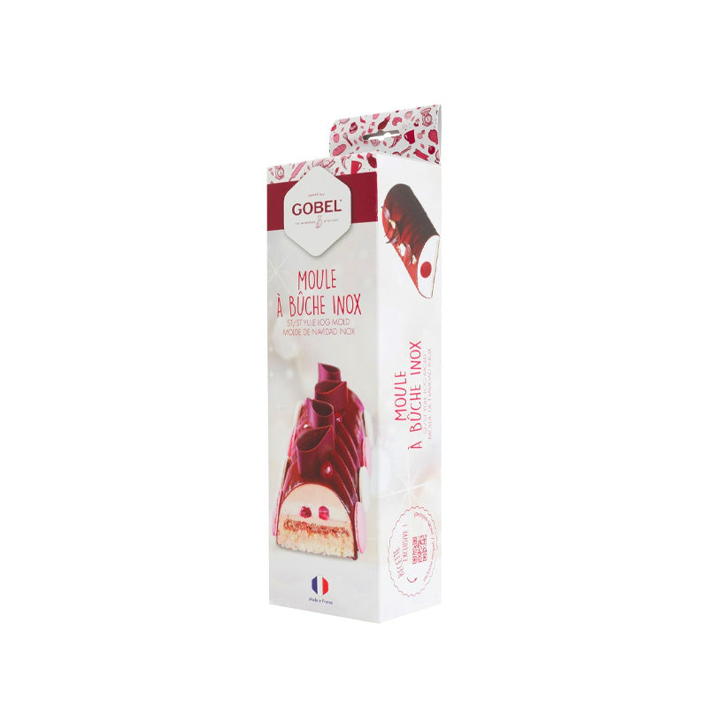 Pack moule à bûche en U inox 30cm et recette Gobel