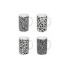 Coffret de 4 tasses en porcelaine de 16 cl Savane Table Passion