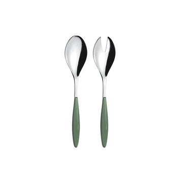 Couverts à salade en acier inoxydable de 25 cm vert Feeling Guzzini