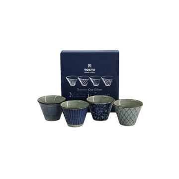 Coffret de 4 tasses à espresso en porcelaine Mashiko Tokyo Design