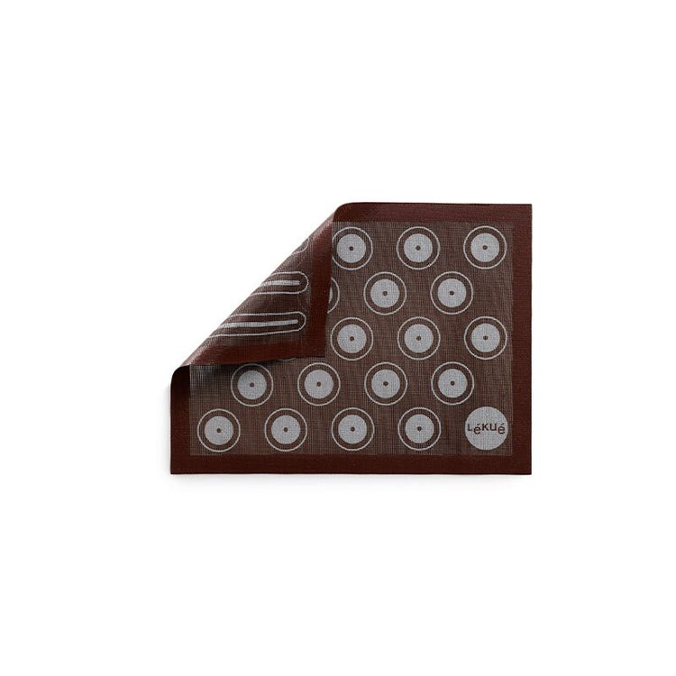 Tapis de cuisson perforé de 30x40cm microperforé en silicone marron Lékué