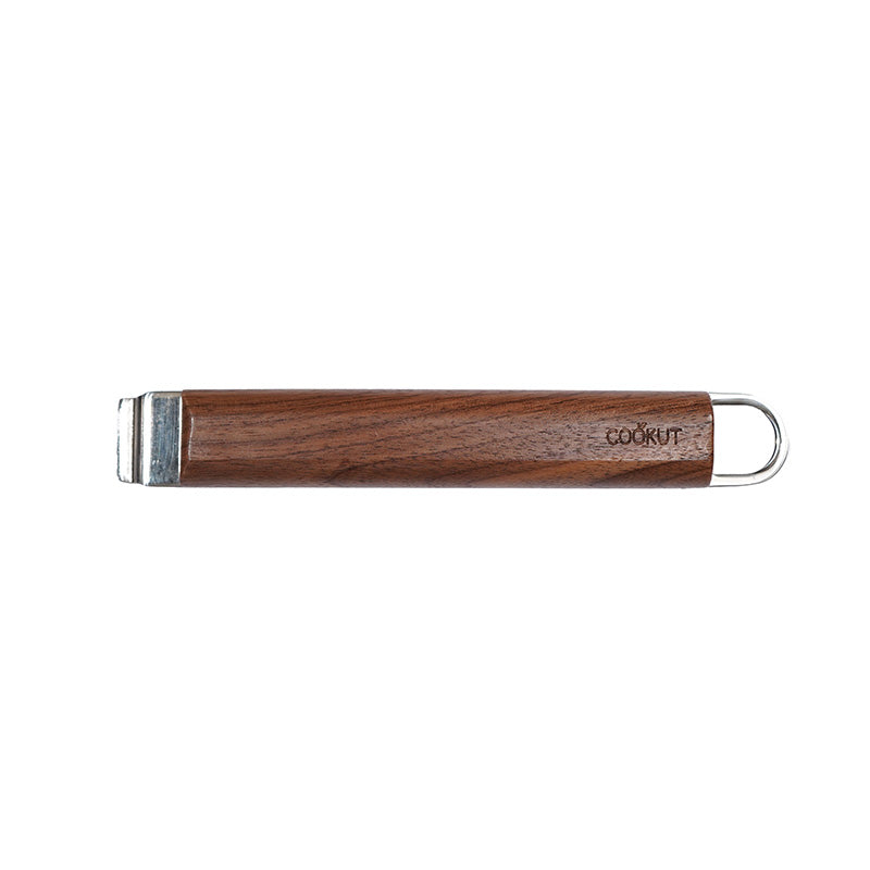 Poignée en inox 18 cm noyer massif La Merveilleuse Cookut