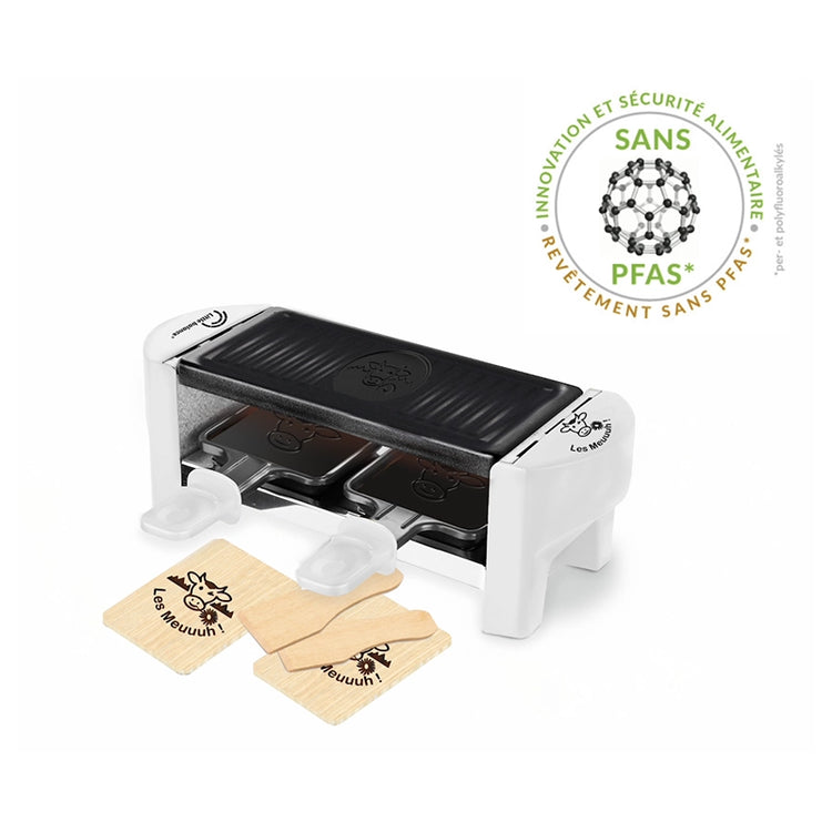 Appareil à raclette banche pour 2 Meuuuh Little Balance