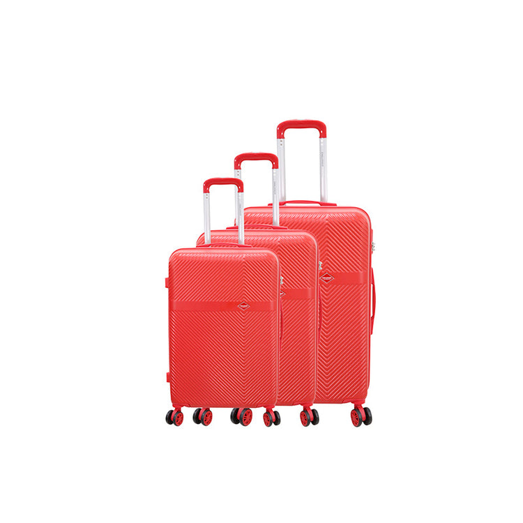 Set de 3 Valises 8 roues ABS Rouge Challenger