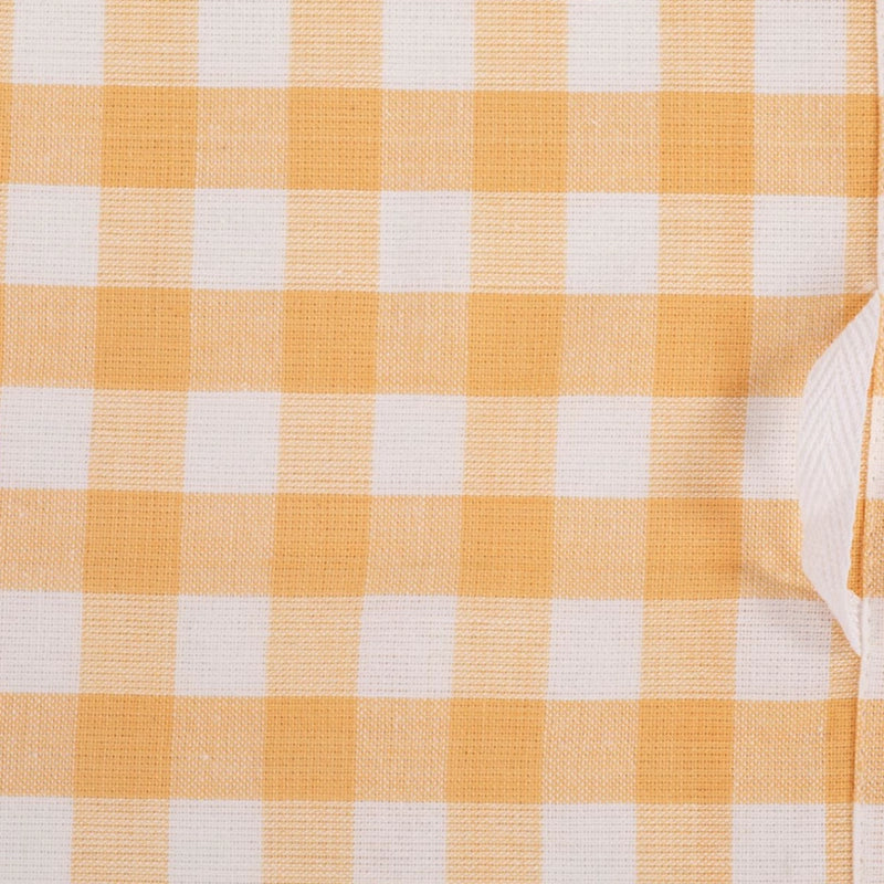 Set de 2 torchons en coton jaune 50x70 Gingham Tiseco