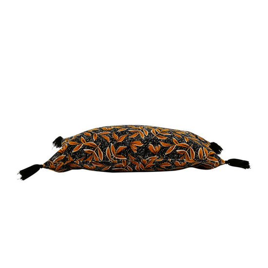 Housse coussin solor noire 50x30cm