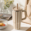 Travel cup en inox de 900 ml beige et marron Allure Qwetch