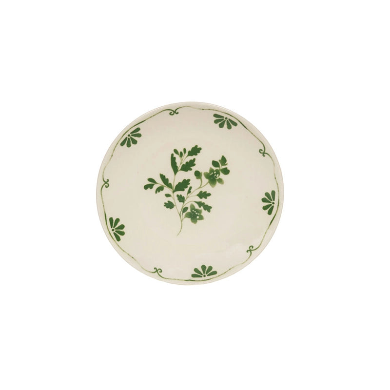 Assiette à dessert vert en grès 21cm Appoline Table Passion