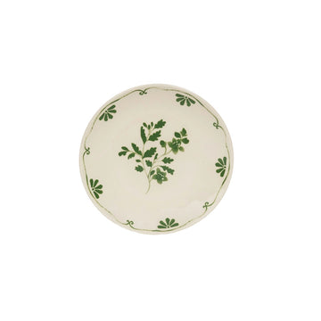 Assiette à dessert vert en grès 21cm Appoline Table Passion