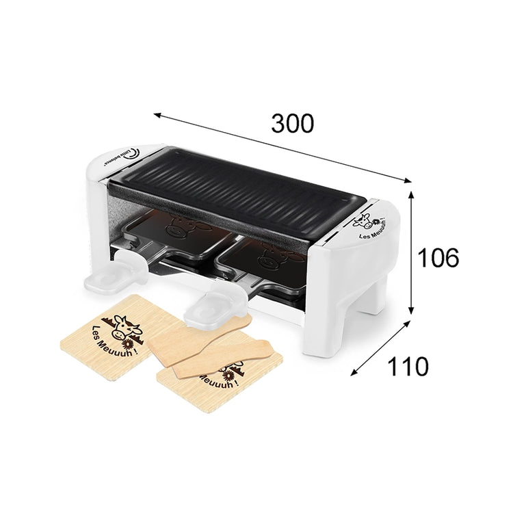 Appareil à raclette banche pour 2 Meuuuh Little Balance