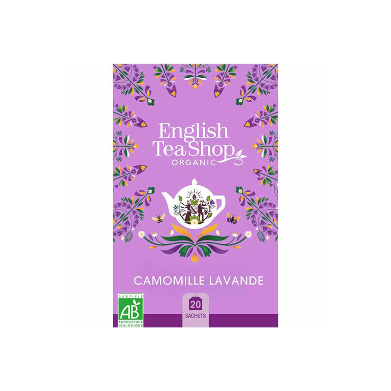 Infusion camomille lavande bio 20 sachets English tea shop