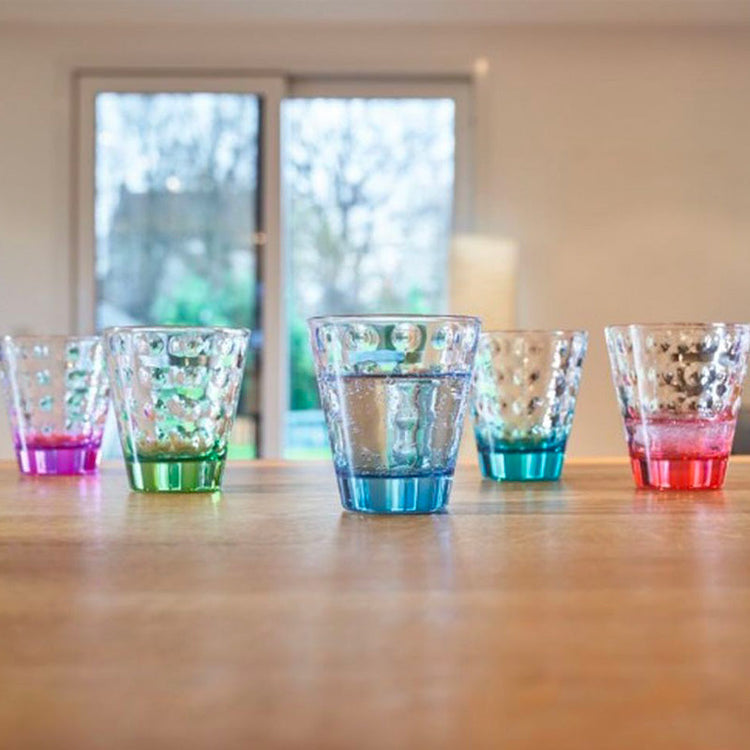 Coffret 6 gobelets Teqton conique 215 ml Multicolore Optic Colori Leonardo