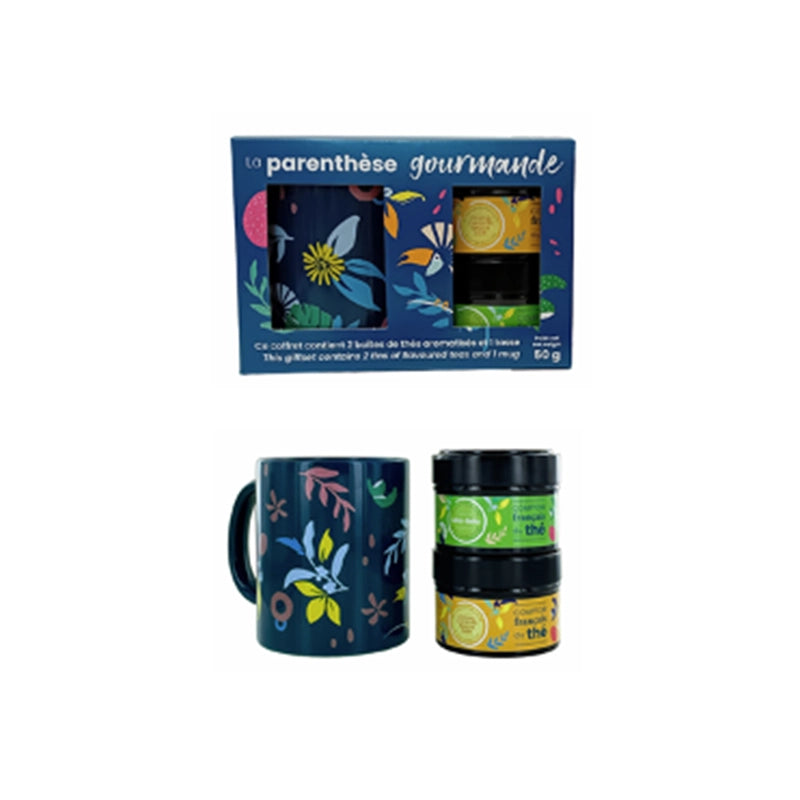 Coffret de 2 thés et une tasse La Parenthèse Gourmande Comptoir Français du Thé