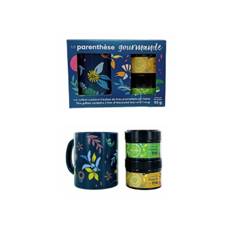 Coffret de 2 thés et une tasse La Parenthèse Gourmande Comptoir Français du Thé