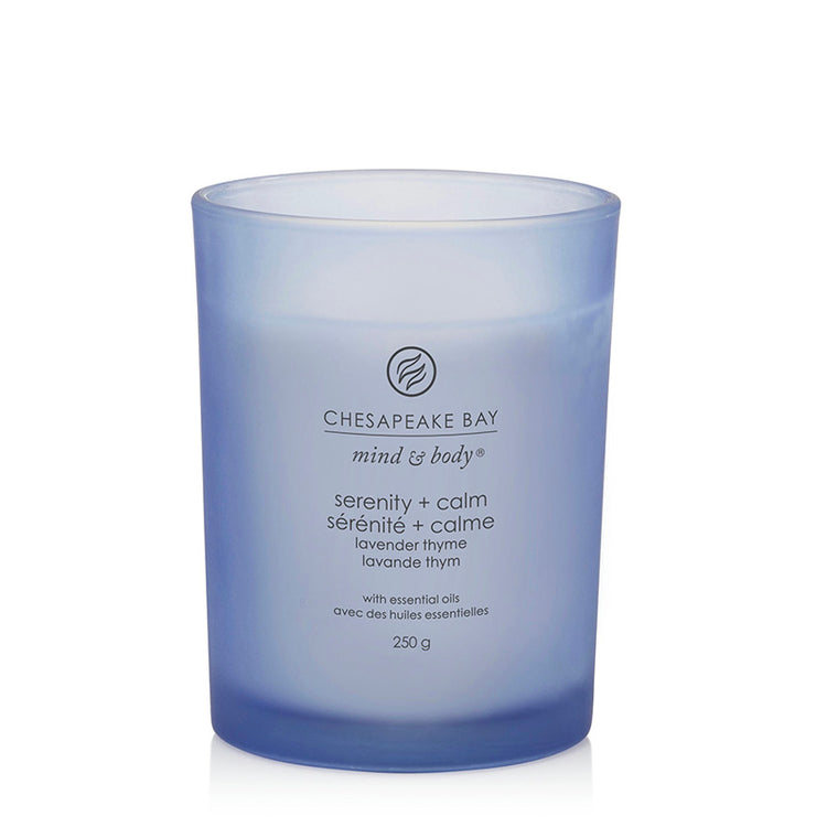 Bougie parfumée Sérénité Calme Lavande et Thym 250 g Bleu Chesapeake Bay
