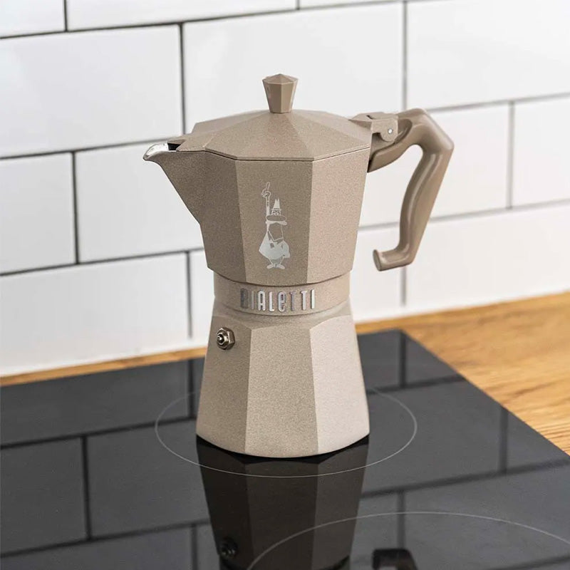 Cafetière 6 tasses Moka Exclusive Induction Sand Bialetti