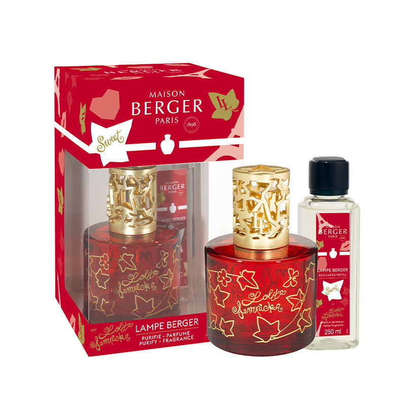 Coffret lampe berger Pure Sweet Lolita rouge 250ml Maison Berger